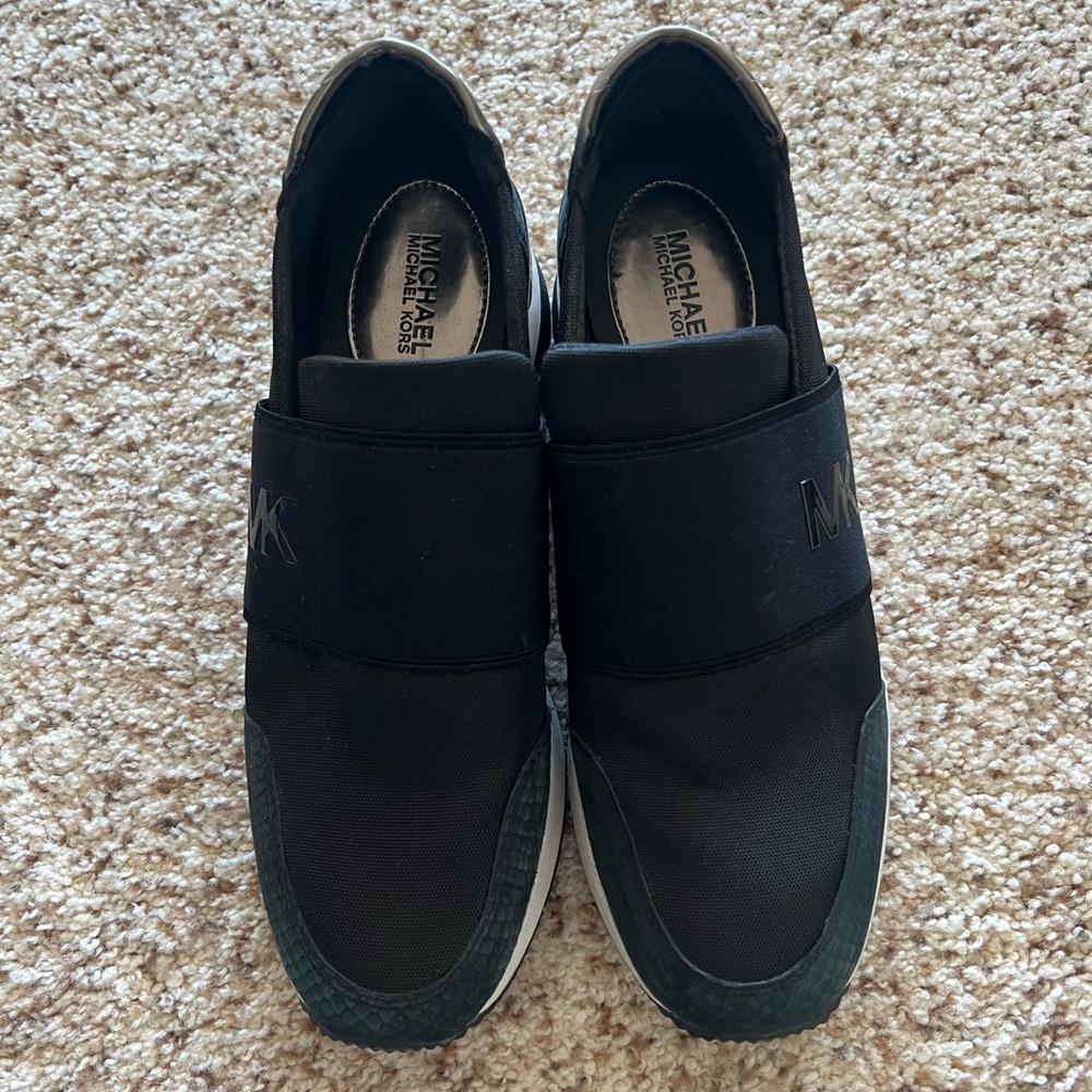 Michael Kors Black Sneakers with Elastic Panel